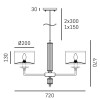 SUTTON II P02838BR-WH Cosmo Light