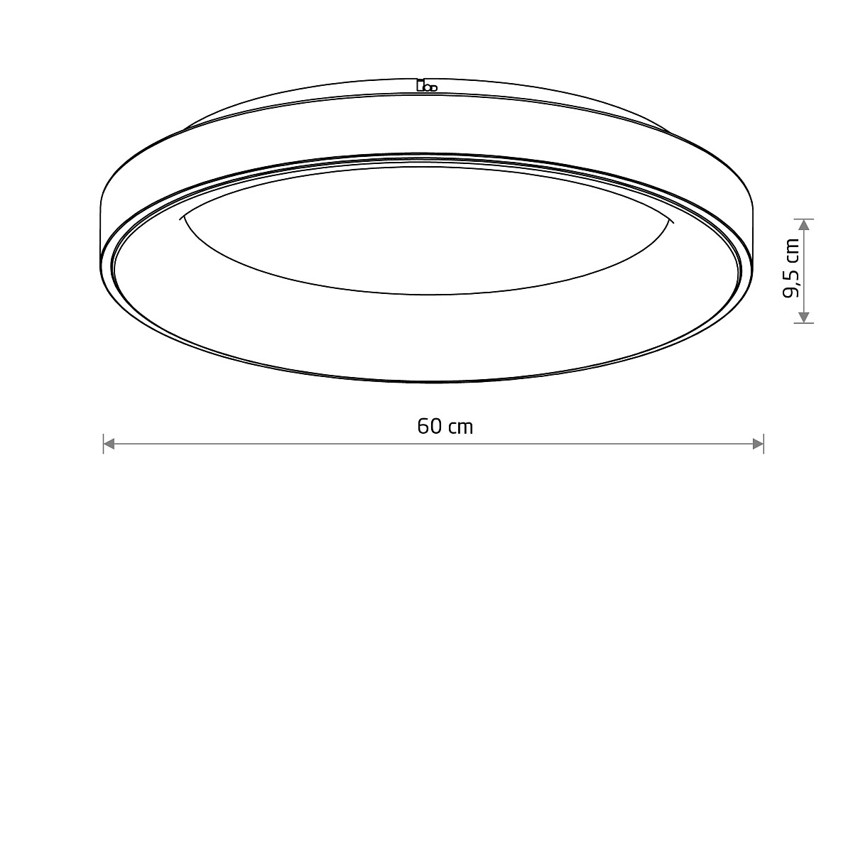 NIKKI ROUND LED black 60W 3000K 11208 Nowodvorski Lighting