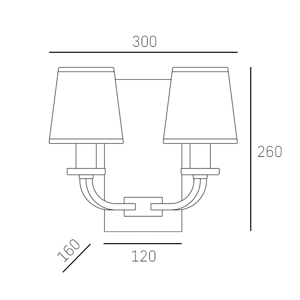 NEW YORK chrome W02503CH-BK Cosmo Light