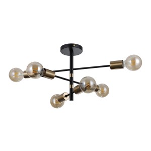 PIANSI black-brass VI PND-4025-6-BL-HBR Italux