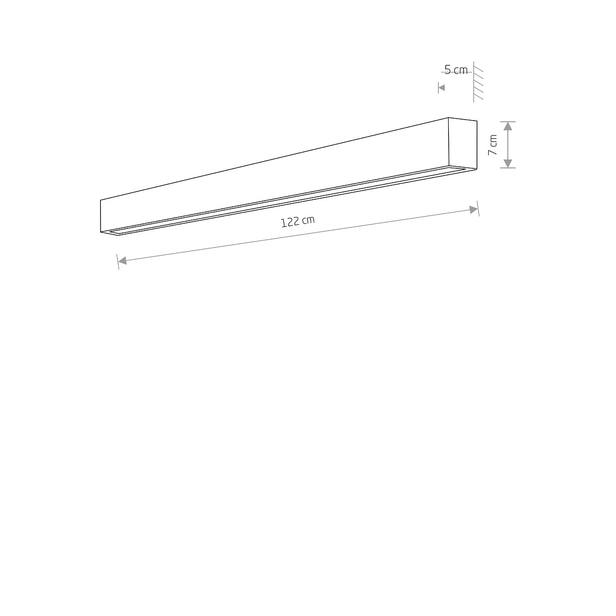 STRAIGHT WALL LED black L 7595 Nowodvorski Lighting