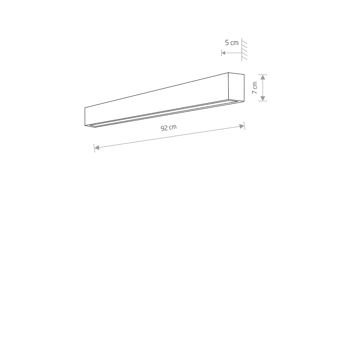 STRAIGHT WALL LED graphite M 7561 Nowodvorski Lighting