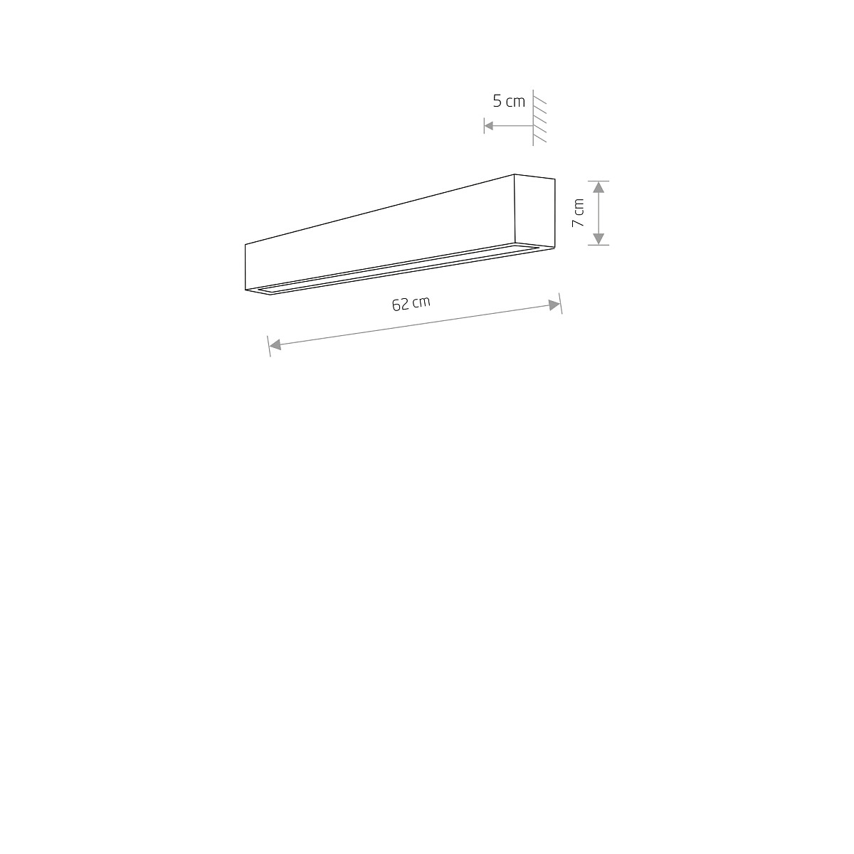 STRAIGHT WALL LED graphite S 7562 Nowodvorski Lighting