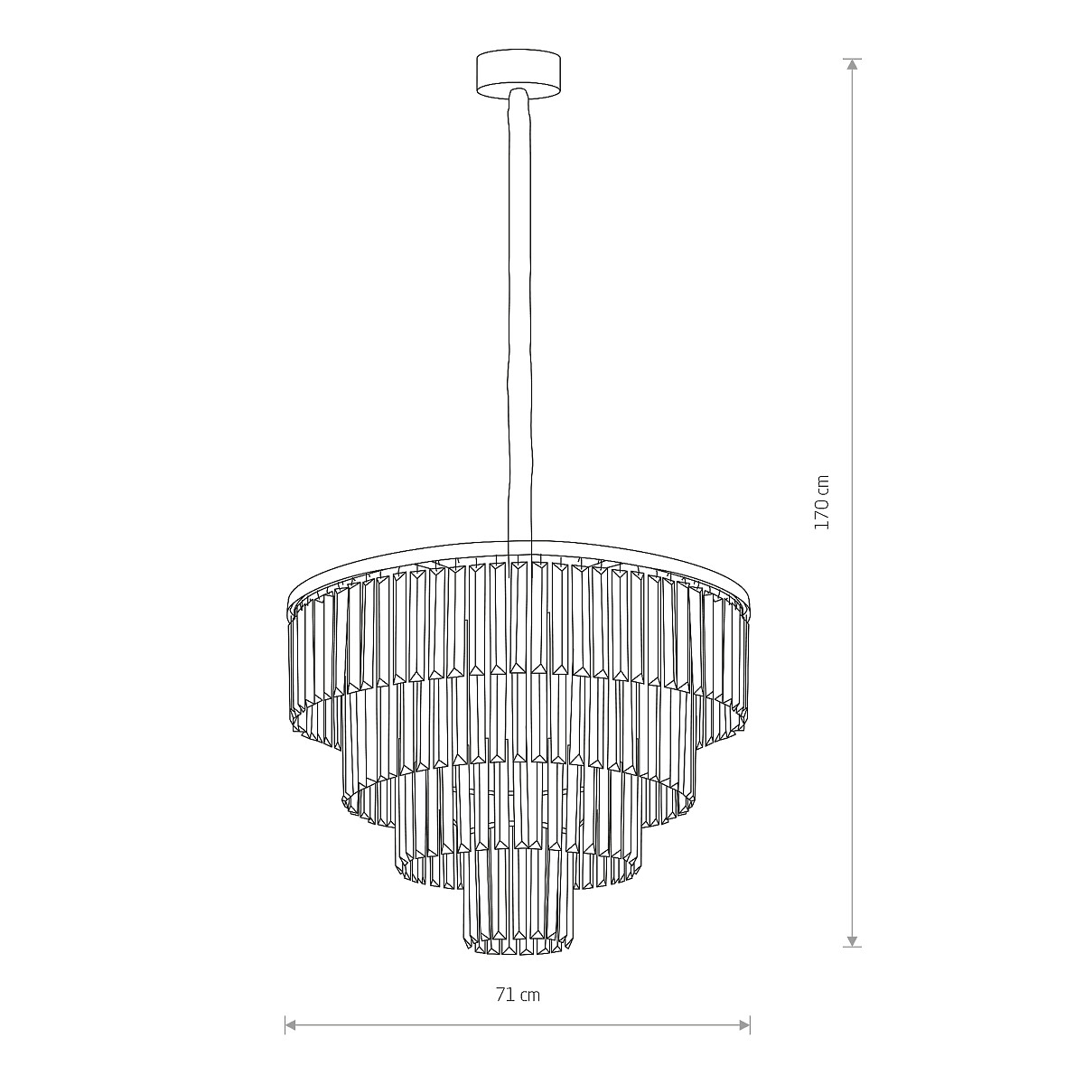 CRISTAL silver L 7615 Nowodvorski Lighting