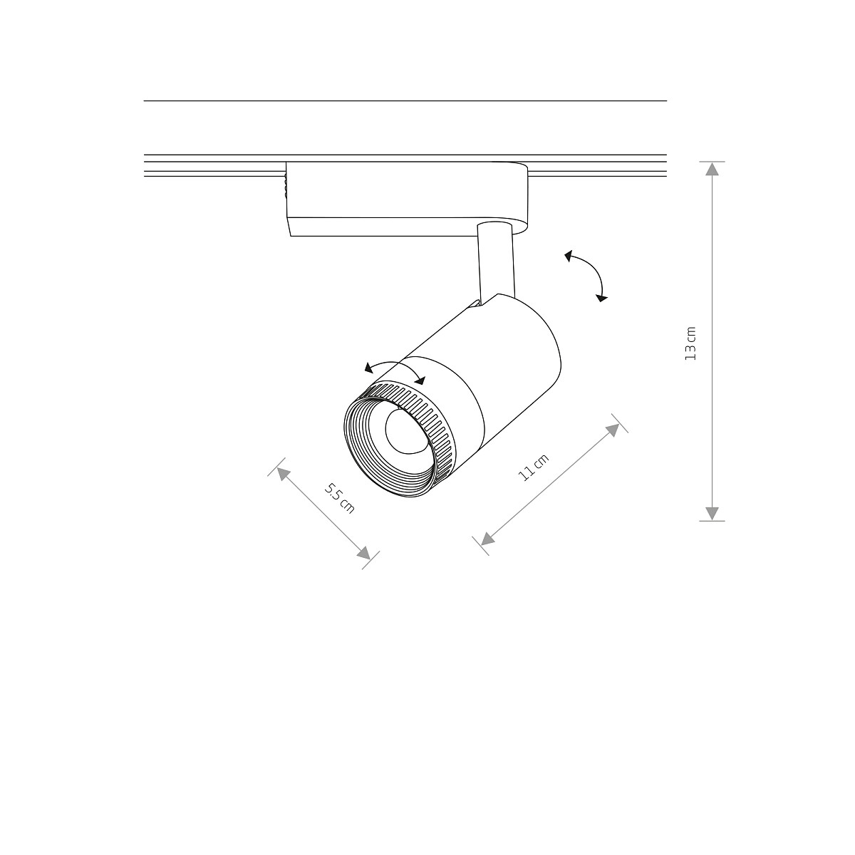 PROFILE ZOOM LED 9W black 7626 Nowodvorski Lighting