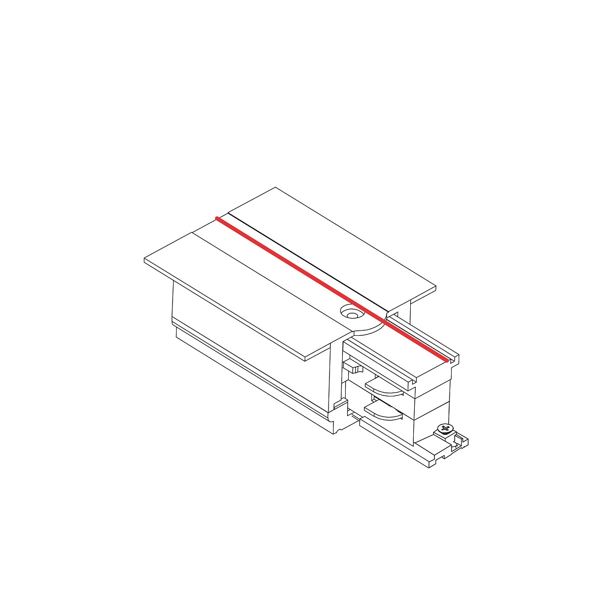 CTLS RECESSED POWER END CAP white LEFT  8234 Nowodvorski Lighting