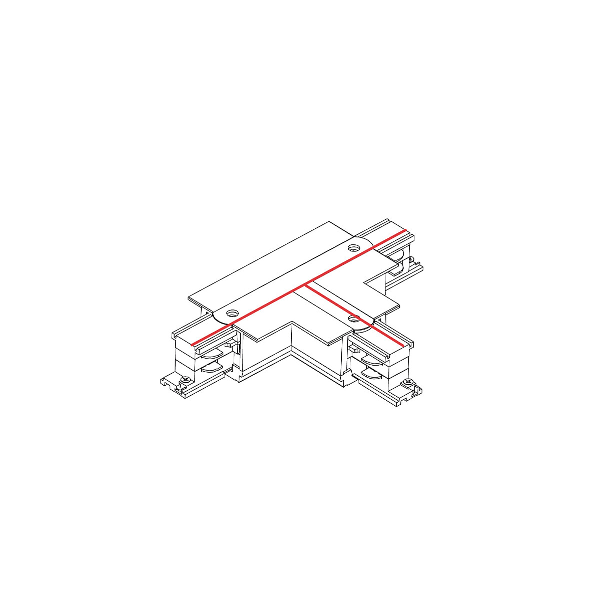 CTLS RECESSED POWER T CONNECTOR white LEFT 8238 Nowodvorski Lighting