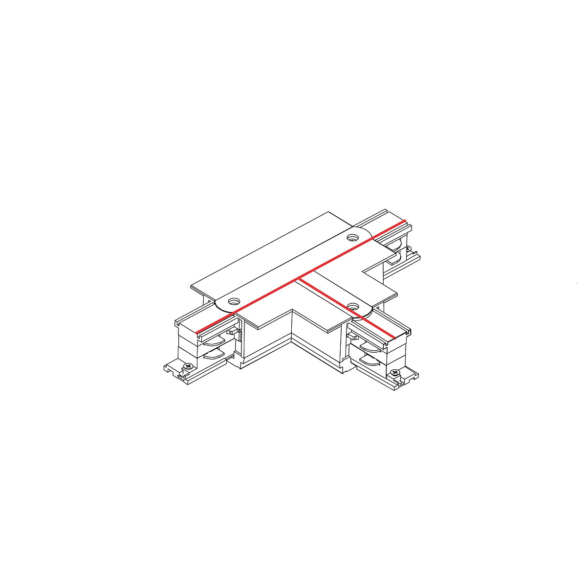 CTLS RECESSED POWER T CONNECTOR white RIGHT 1 8245 Nowodvorski Lighting