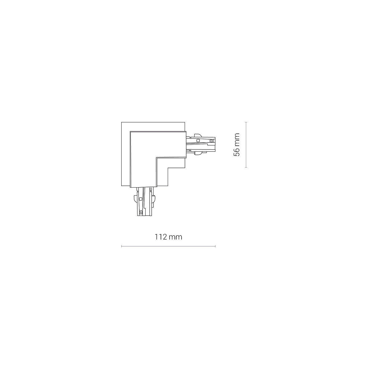 CTLS RECESSED POWER L CONNECTOR black LEFT 8683 Nowodvorski Lighting