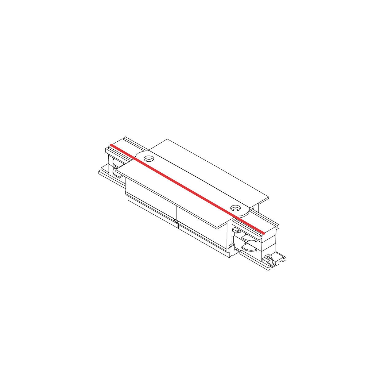 CTLS RECESSED POWER STRAIGHT CONNECTOR white 8686 Nowodvorski Lighting