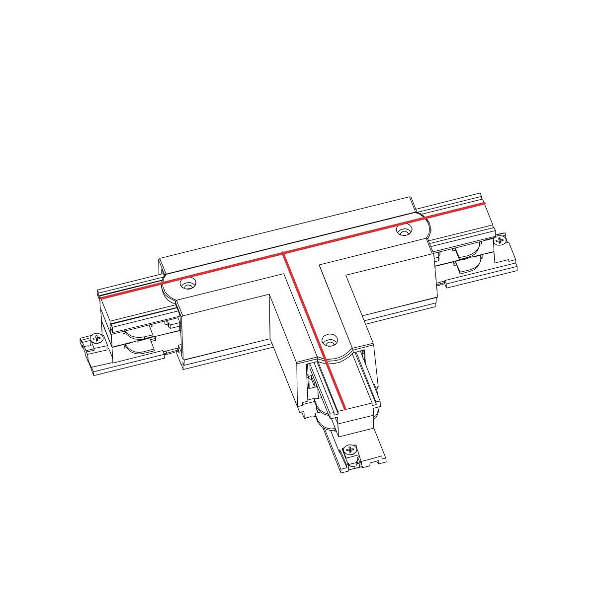 CTLS POWER T CONNECTOR white RIGHT 2 8703 Nowodvorski Lighting