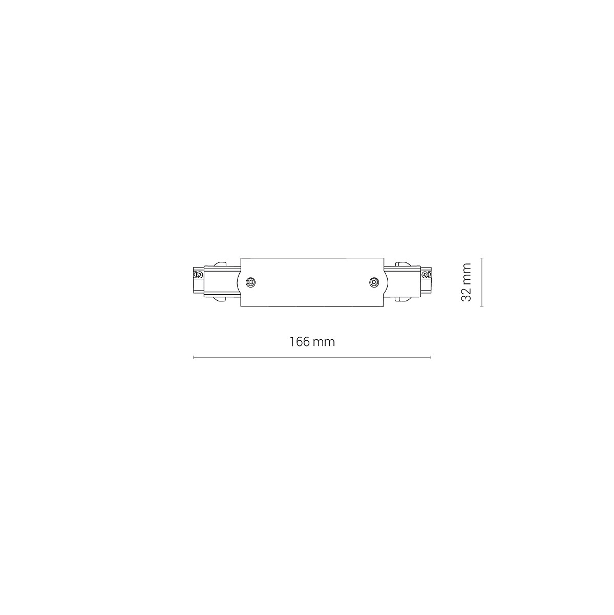 CTLS POWER STRAIGHT CONNECTOR black 8708 Nowodvorski Lighting