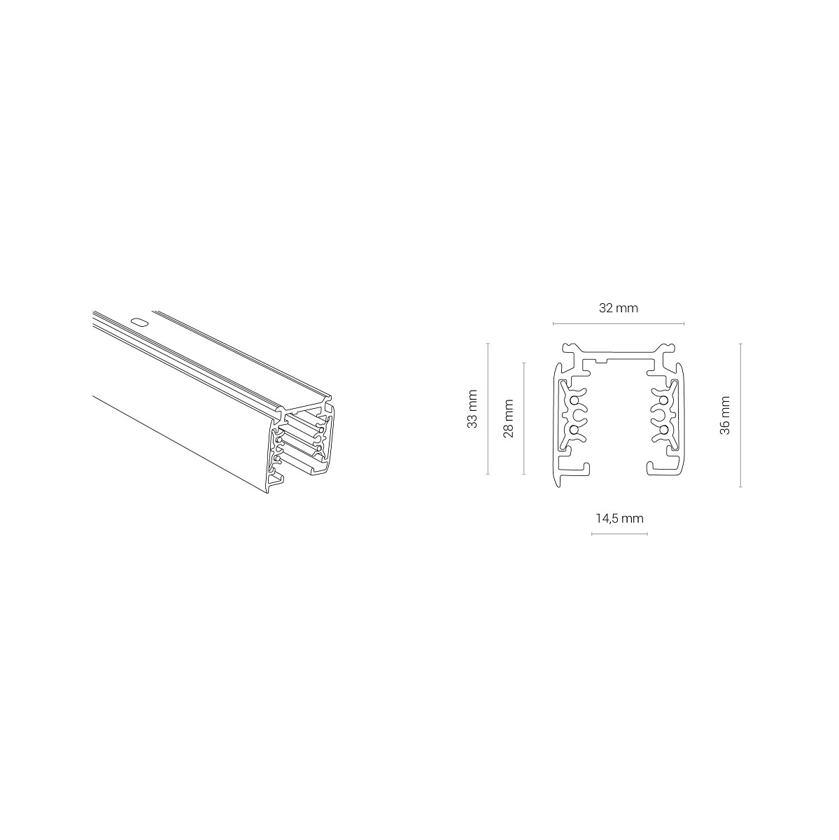 CTLS TRACK black 1M 8714 Nowodvorski Lighting