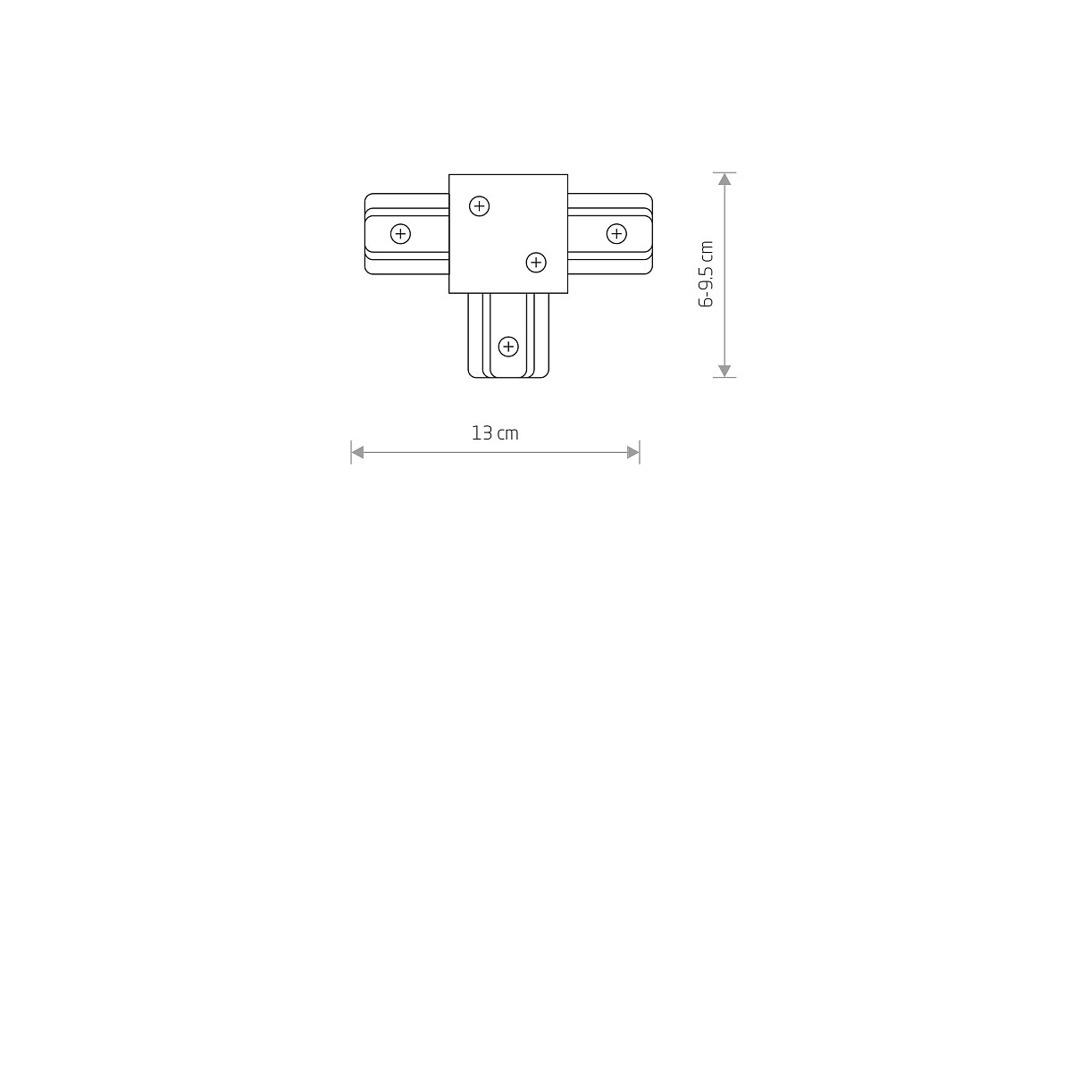 PROFILE RECESSED T-CONNECTOR black 8835 Nowodvorski Lighting