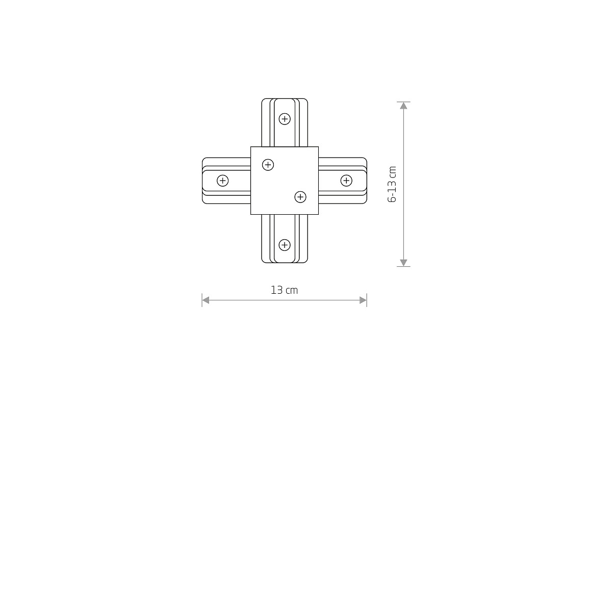 PROFILE RECESSED X-CONNECTOR black 8837 Nowodvorski Lighting