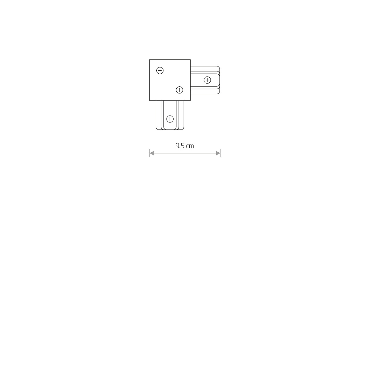 PROFILE RECESSED L-CONNECTOR black 8971 Nowodvorski Lighting