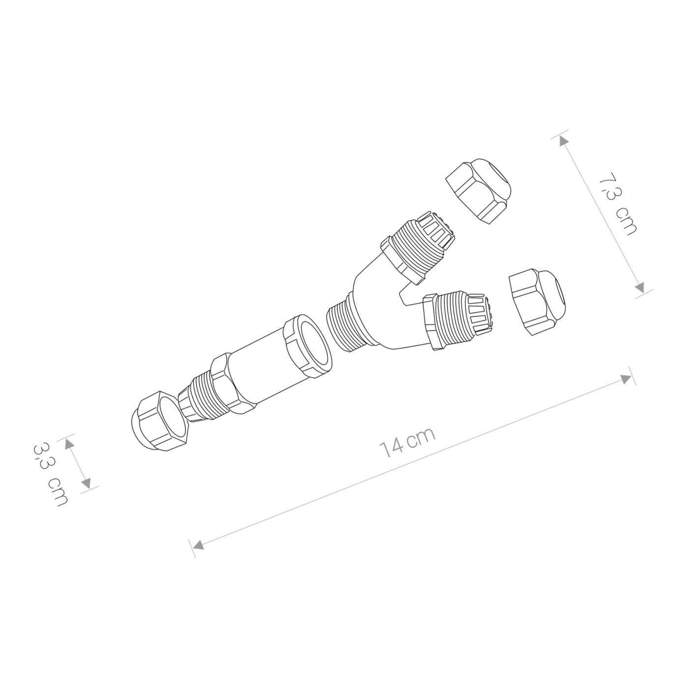 IP68 Y WATERPROOF CABLE CONNECTOR 8846 Nowodvorski Lighting