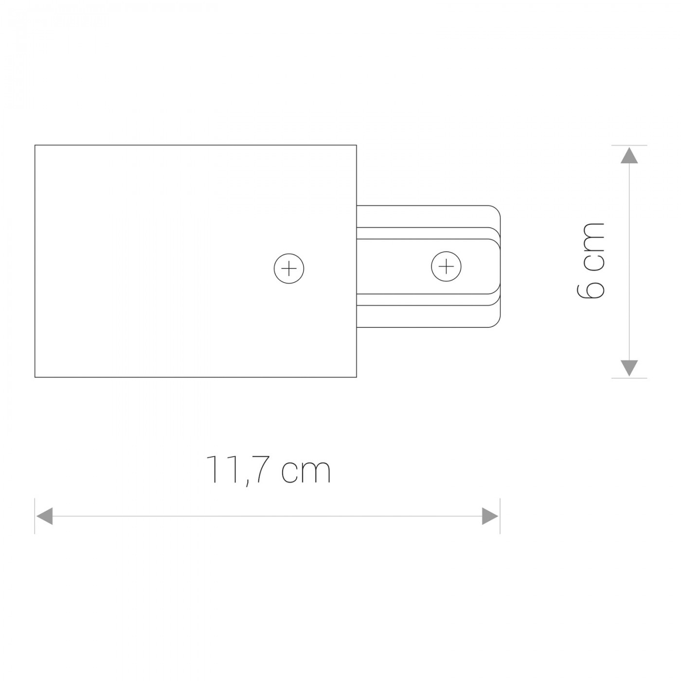 PROFILE RECESSED POWER END CAP black 8973 Nowodvorski Lighting