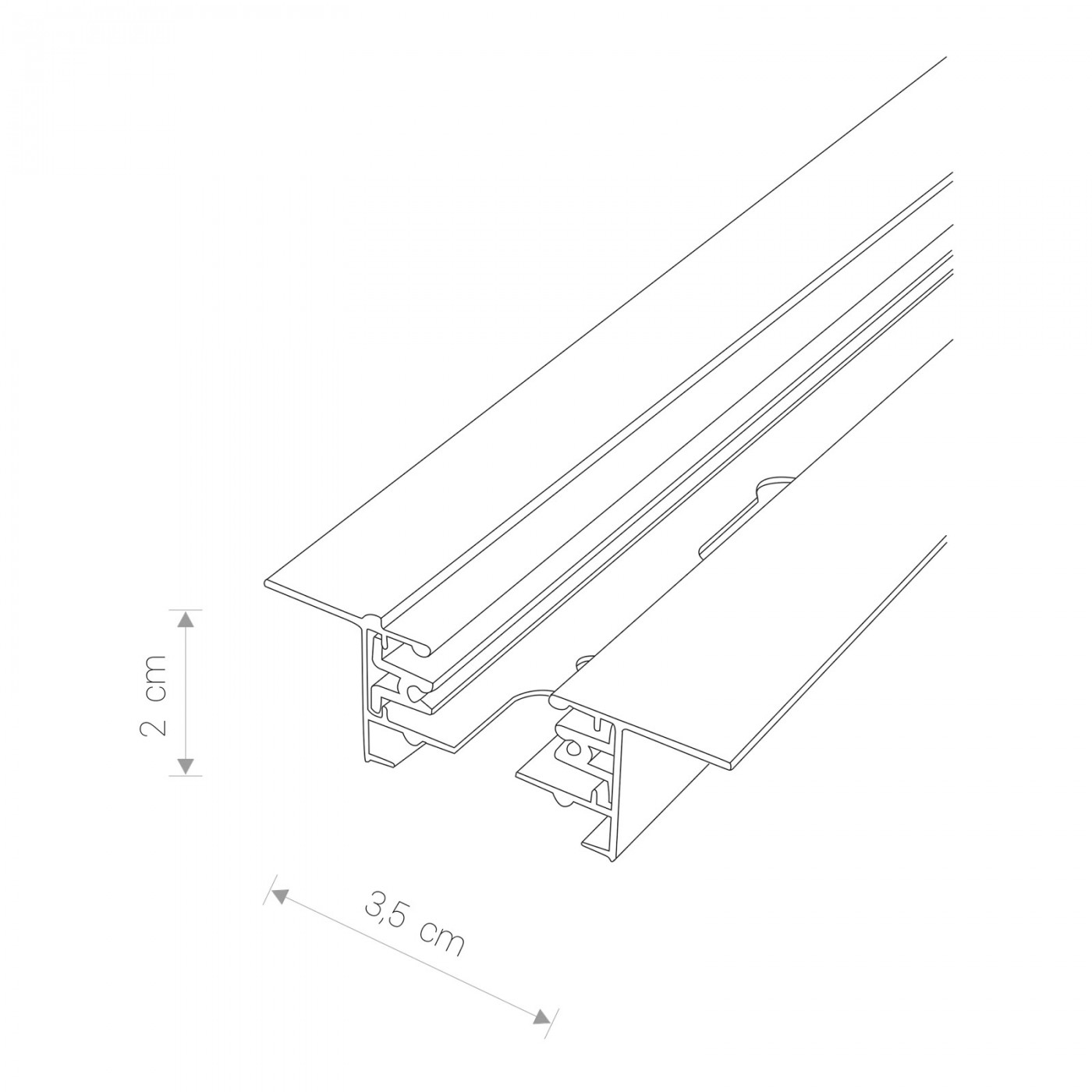 PROFILE RECESSED TRACK 1 METRE white 9012 Nowodvorski Lighting