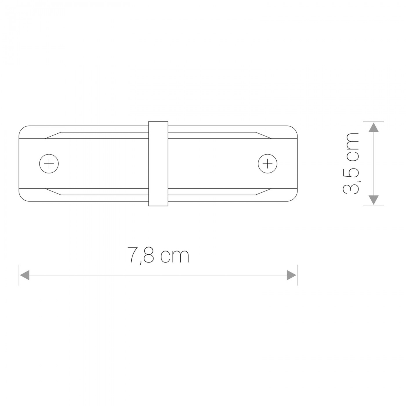 PROFILE STRAIGHT CONNECTOR black 9453 Nowodvorski Lighting