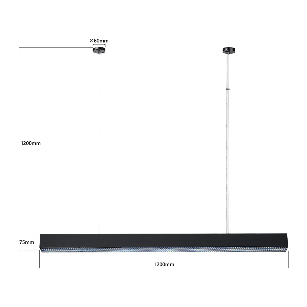 MIRA LED CCT L LP-1201/1P L BK Smart Light Prestige