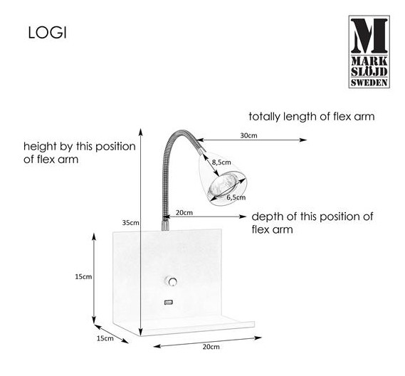 LOGI black 107141 Markslojd