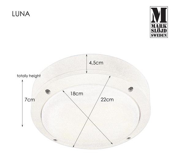 LUNA LED white 106536 Markslojd