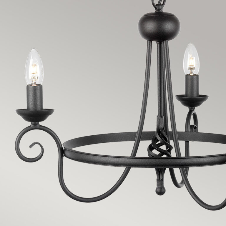 HARLECH black HR3A-BLACK Elstead Lighting