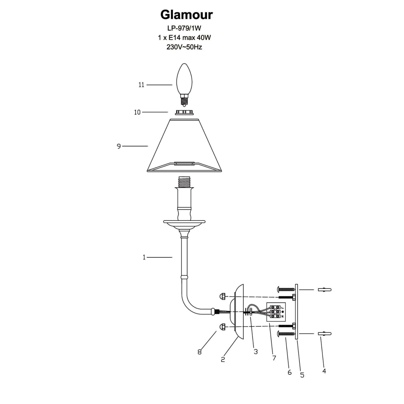 GLAMOUR LP-979/1W Light Prestige