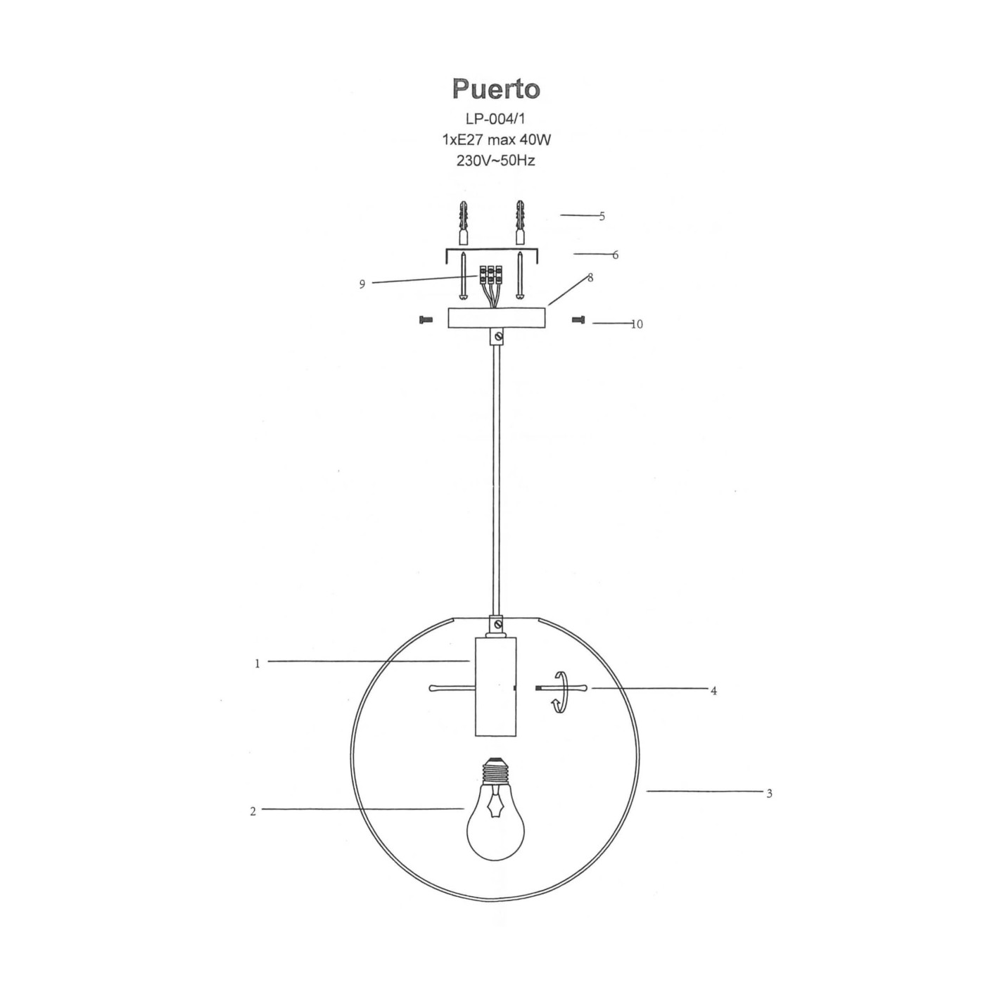 PUERTO black L LP-004/1P L BK Light Prestige