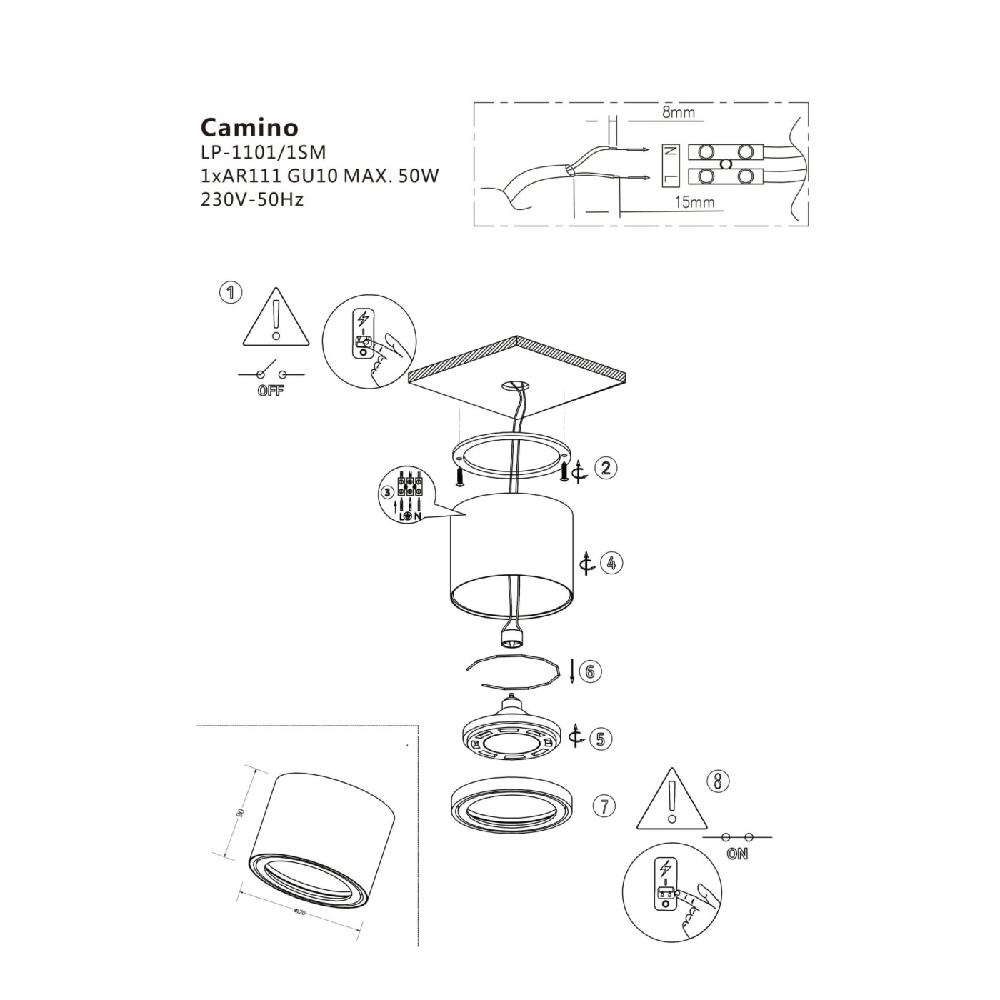 CAMINO I LP-1101/1SM WH Light Prestige