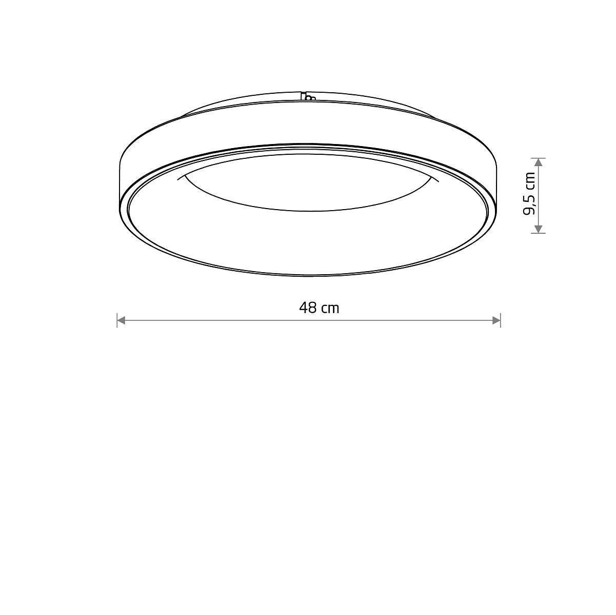 NIKKI ROUND LED black 48W 3000K 11207 Nowodvorski Lighting