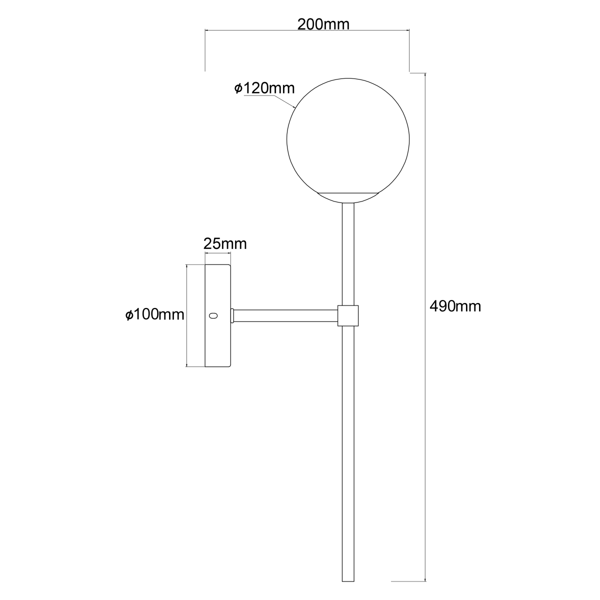 PIRULETA black LP-008/1W BK Light Prestige