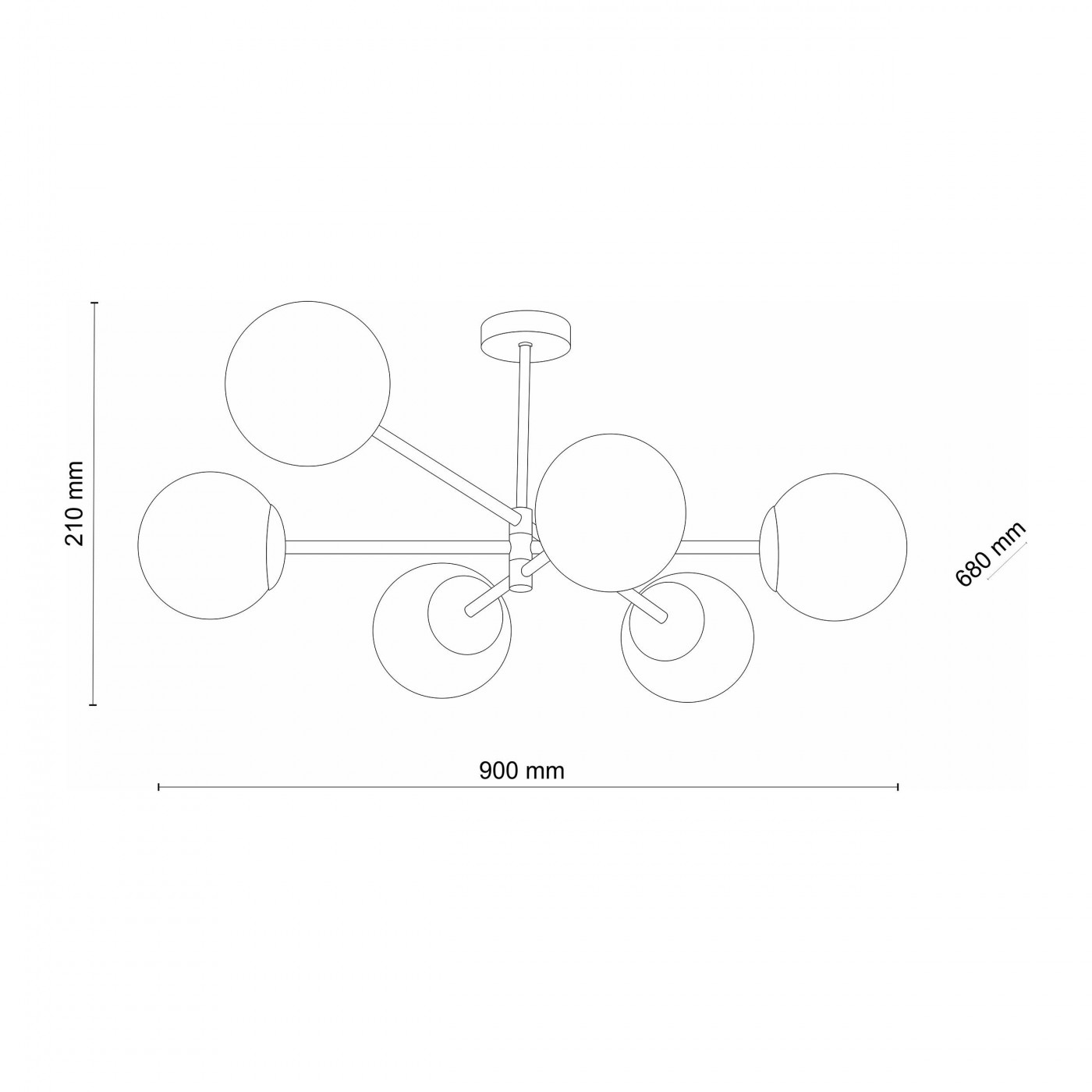 SARIUS black VI 4734 TK Lighting