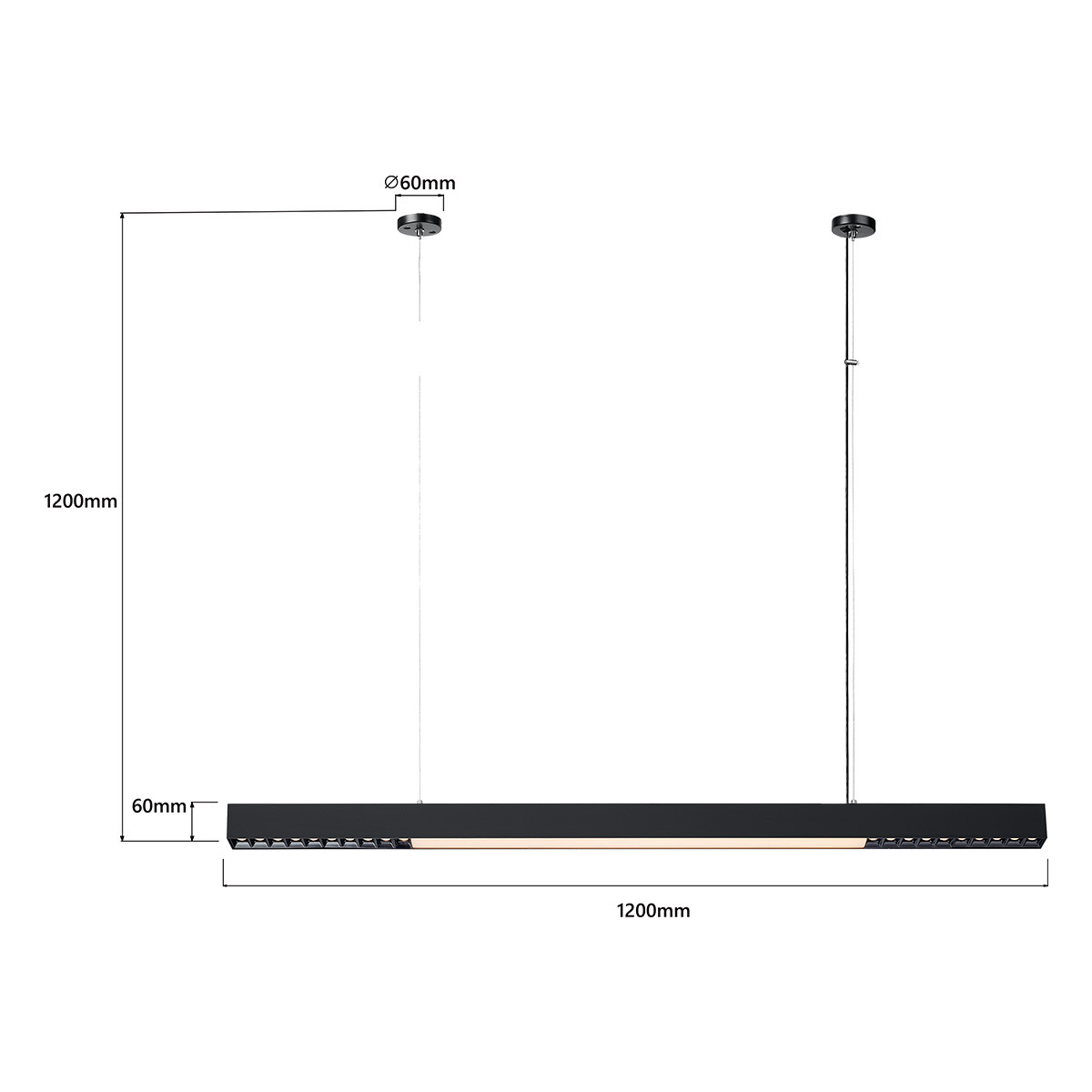 CALI LED CCT LP-1301/1P L BK Smart Light Prestige