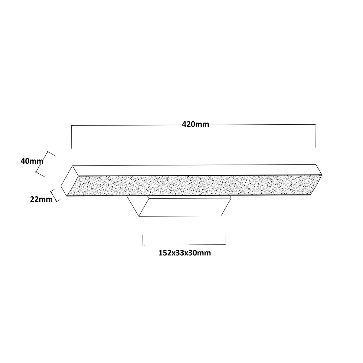 AQUA LED white S LP-987/1W S WH Light Prestige