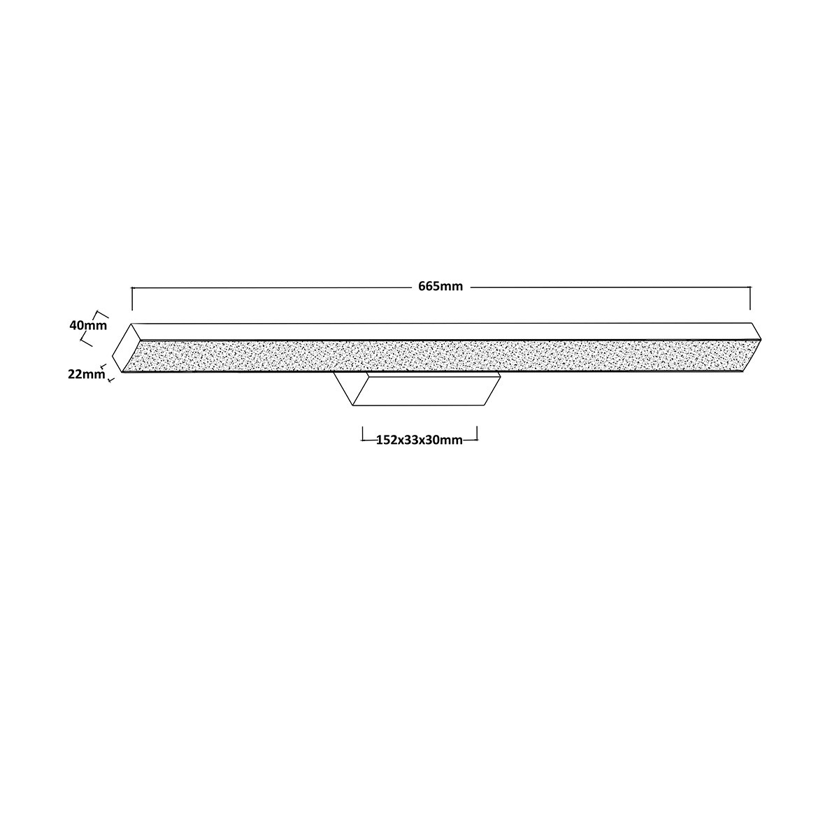 AQUA LED black M LP-987/1W M BK Light Prestige