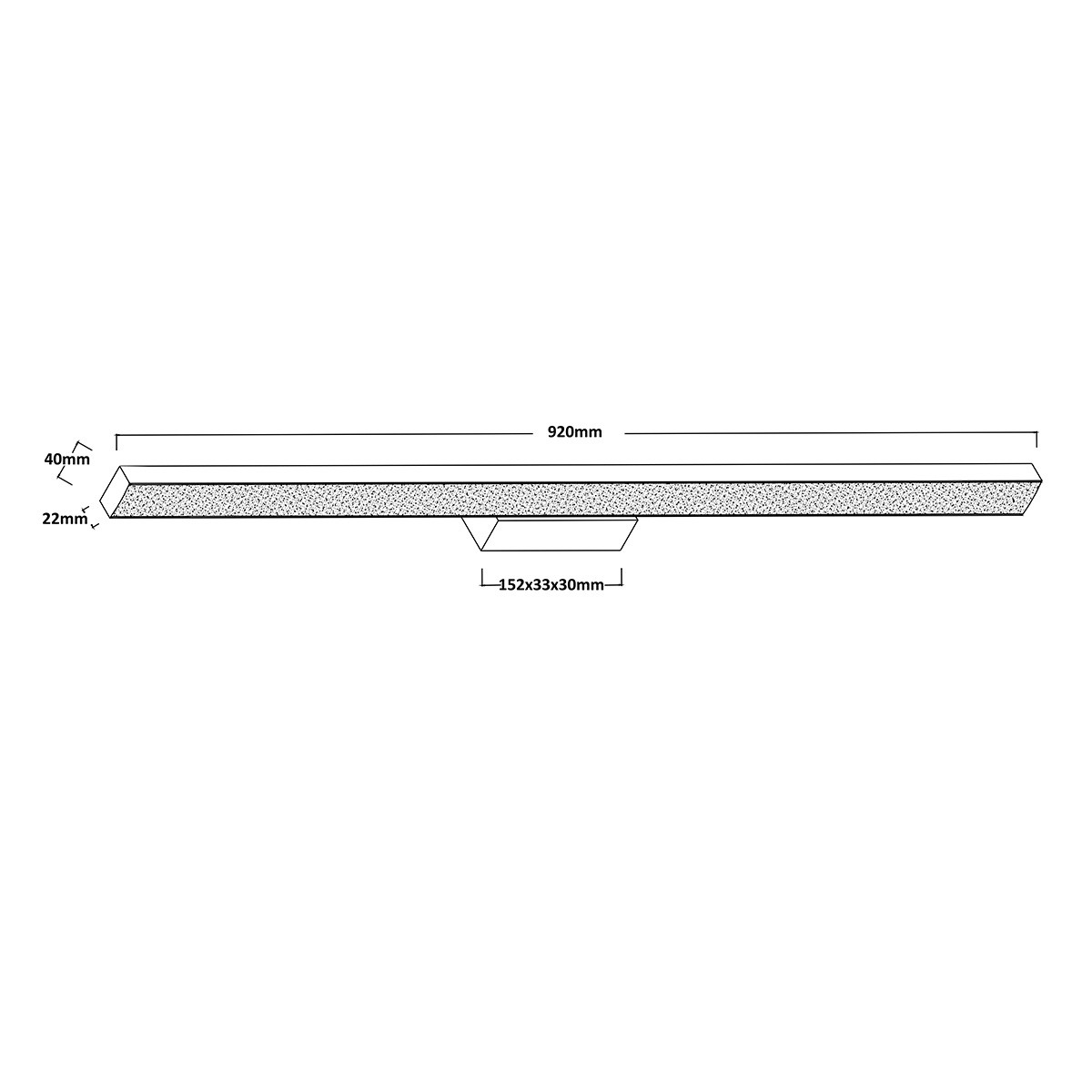 AQUA LED black L LP-987/1W L BK Light Prestige