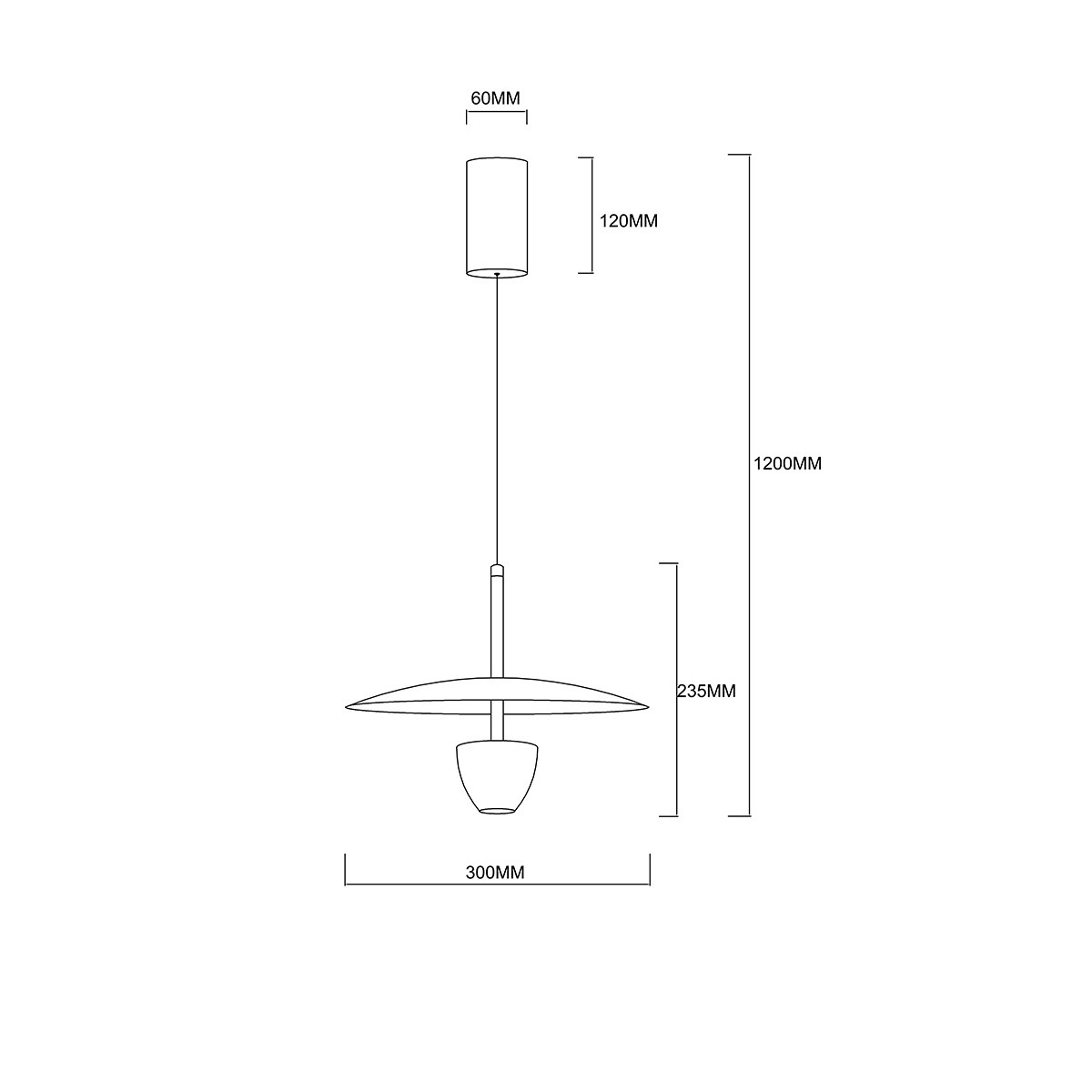 UFO LED S LP-0408/1P S BK Light Prestige