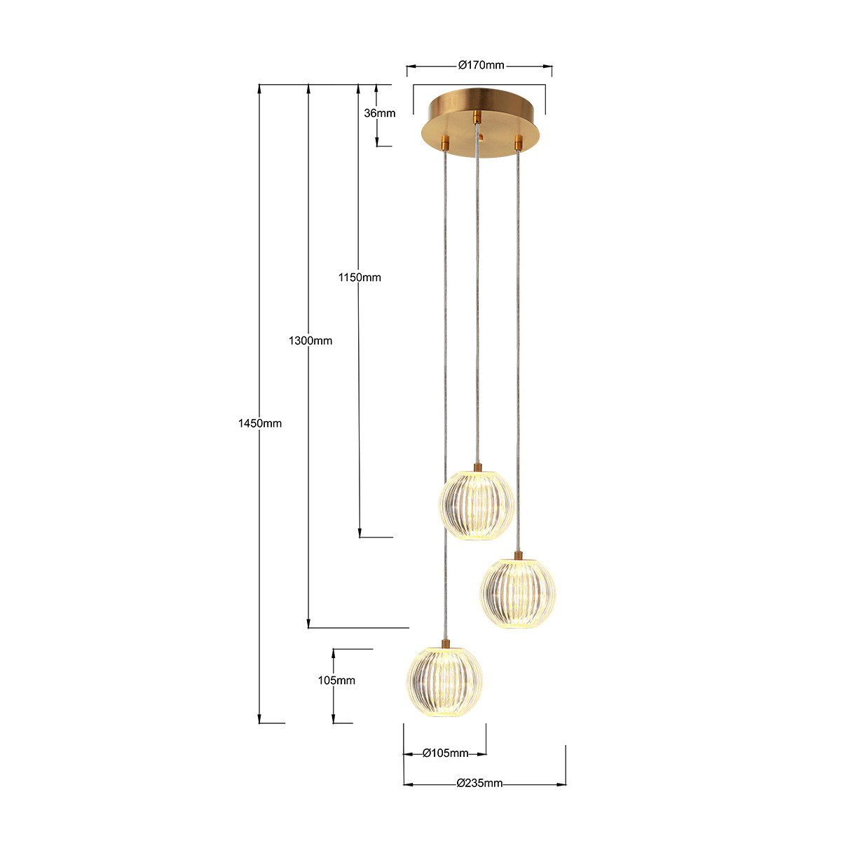 BRILLANT LED CCT III LP-3303/3P GD Light Prestige